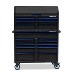 Montezuma 46" x 24" 17-Drawer Steel Tool Chest And Cabinet Combo-BKM4624COMBO-Garage Giant 