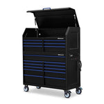 Montezuma 56" x 24" 17-Drawer Steel Tool Chest And Cabinet Combo-BKM5624COMBO-Garage Giant 