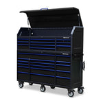 Montezuma 72" x 20" 26-Drawer Steel Tool Chest And Cabinet Combo-BKM7220COMBO-Garage Giant 