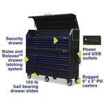 Montezuma 72" x 24" 26-Drawer Steel Tool Chest And Cabinet Combo-BKM7224COMBO-Garage Giant 