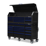 Montezuma 72" x 24" 26-Drawer Steel Tool Chest And Cabinet Combo-BKM7224COMBO-Garage Giant 
