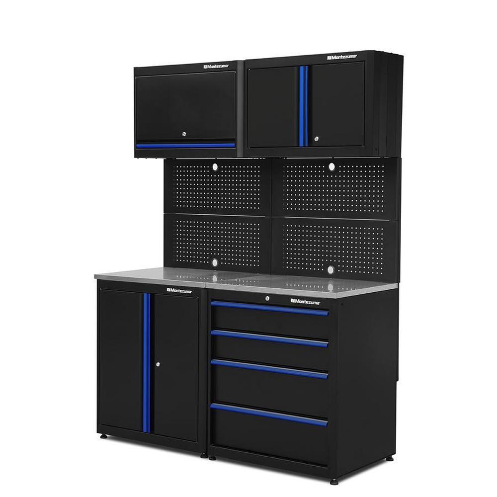 Montezuma Economy 6-Piece Garage Cabinet Combo – Set 1-BKMZECAD-Garage Giant