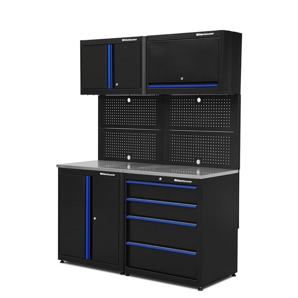Montezuma Economy 6-Piece Garage Cabinet Combo – Set 2-BKMZECBC-Garage Giant