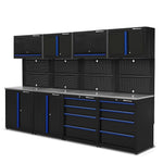 Montezuma Premium 12-Piece Garage Cabinet Combo – Set 1-BKMZPCABCD-Garage Giant 