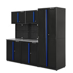 Montezuma Standard 7-Piece Garage Cabinet Combo – Set 1-BKMZSCBBH-Garage Giant 