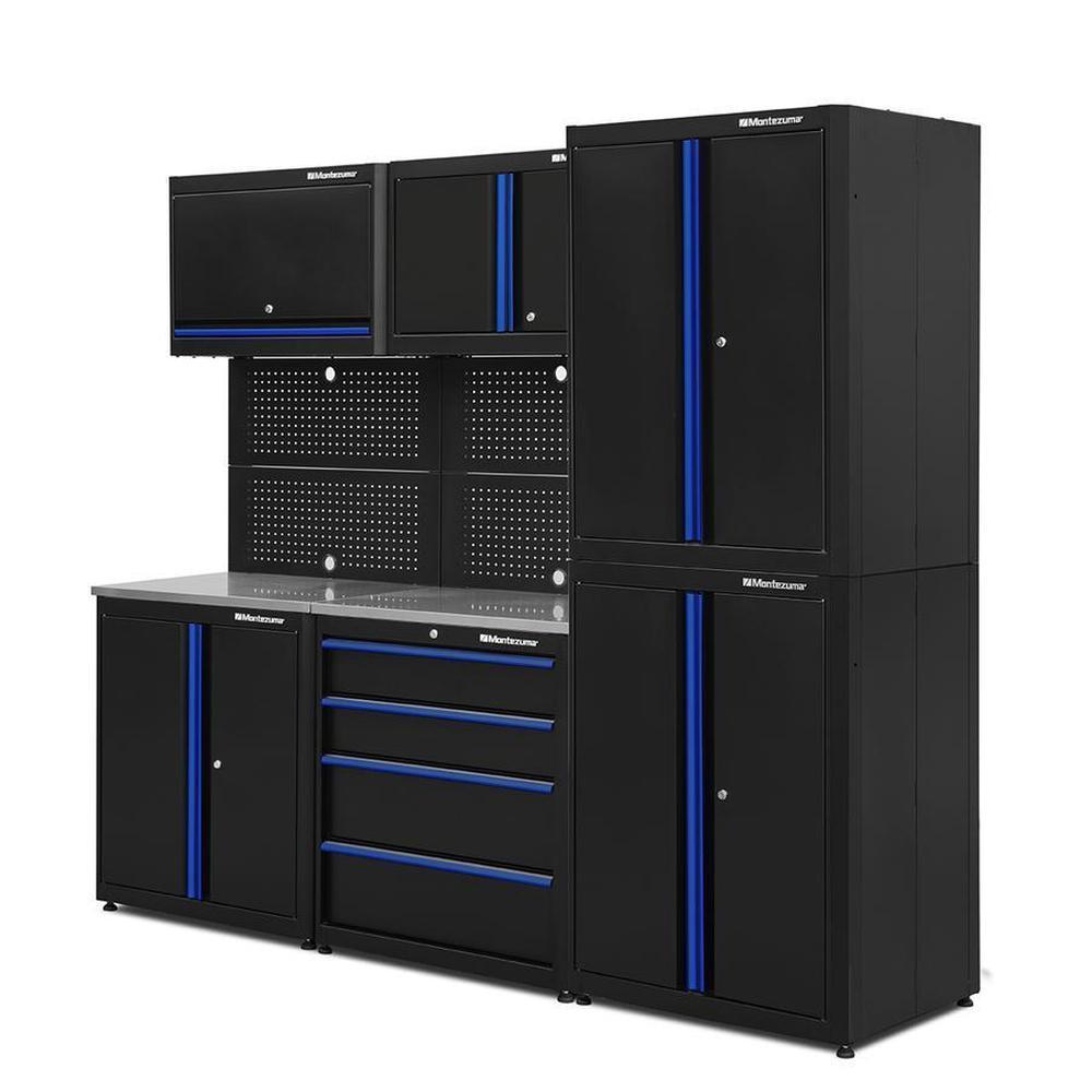 Montezuma Standard 8-Piece Garage Cabinet Combo – Set 1-BKMZSCADG-Garage Giant