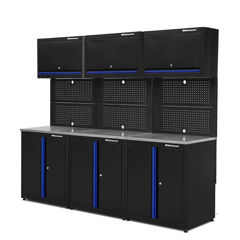 Montezuma Standard 9-Piece Garage Cabinet Combo – Set 1-BKMZSCAAA-Garage Giant