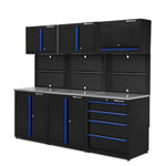 Montezuma Standard 9-Piece Garage Cabinet Combo – Set 2-BKMZSCBBC-Garage Giant 