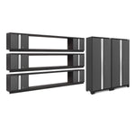 Newage Products Bold 3.0 Series 11-Piece Garage Cabinet Set With 3X Integrated Display Shelves-50685-Grey-Garage Giant 