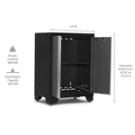 Newage Products Bold 3.0 Series 3-Piece Garage Cabinet Set With Slatwall-50663-Bamboo Worktop-16 sq. ft. Steel Slatwall-Garage Giant 
