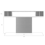 Newage Products Bold 3.0 Series 3-Piece Wall Cabinet Set With Integrated Display Shelf-50653-Grey-48"-None-Garage Giant 
