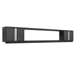 Newage Products Bold 3.0 Series 3-Piece Wall Cabinet Set With Integrated Display Shelf-50653-Grey-48"-None-Garage Giant 