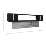 Newage Products Bold 3.0 Series 3-Piece Wall Cabinet Set With Integrated Display Shelf-50653-Grey-48"-None-Garage Giant 