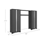 Newage Products Bold 3.0 Series Grey Multi-Use Lockers With 48" Integrated Display Shelf-50670-None-Garage Giant 