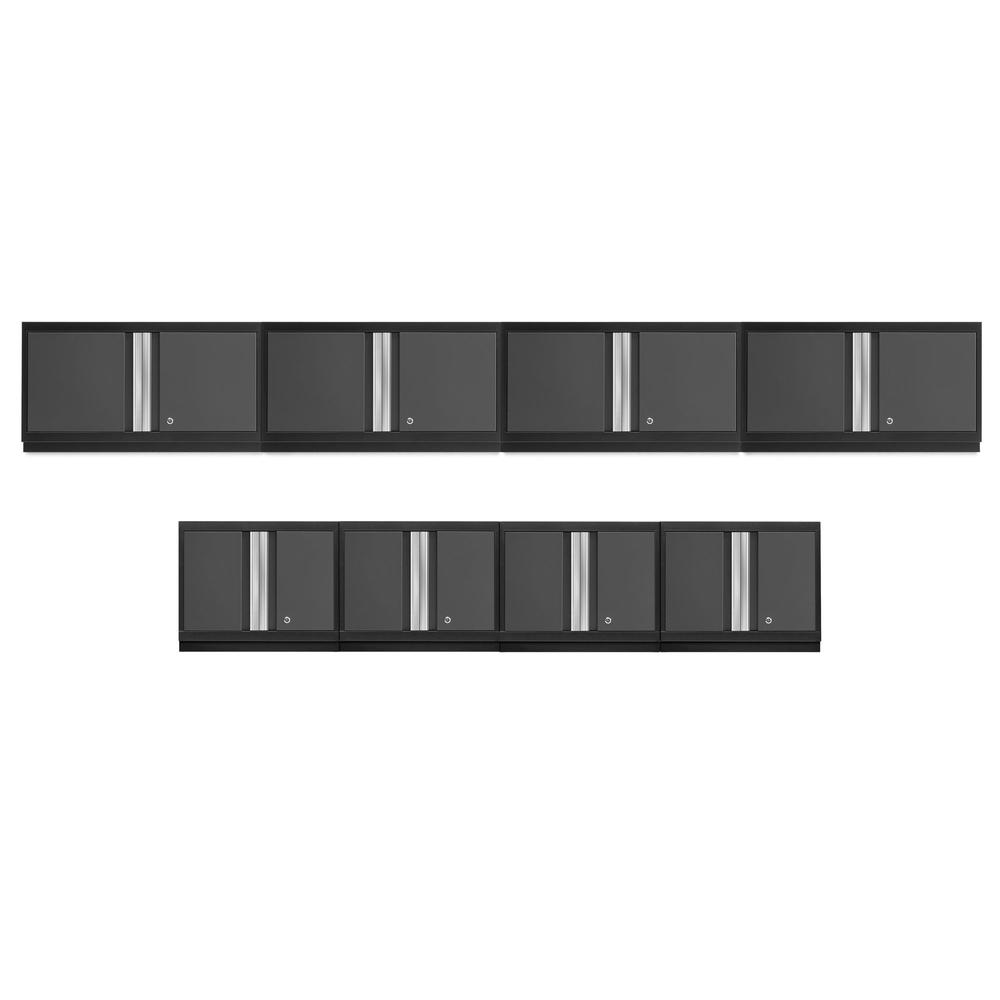 Newage Products Bold 3.0 Series 8-Piece Wall Storage System (4X 24
