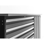 Newage Products Bold 3.0 Series Project Centre-53824-Grey-Bamboo Worktop-Garage Giant 