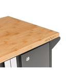 Newage Products Bold 3.0 Series Project Centre-53824-Grey-Bamboo Worktop-Garage Giant 