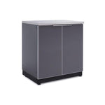 Newage Products Outdoor Kitchen Cabinets Aluminum Slate Grey Glass 32" 2-Door Cabinet-70201-Garage Giant 
