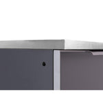 Newage Products Outdoor Kitchen Cabinets Aluminum Slate Grey Glass 32" 2-Door Cabinet-70201-Garage Giant 