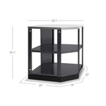 Newage Products Outdoor Kitchen Cabinets Aluminum Slate Grey Glass 90° Corner Shelf-65206-Garage Giant 