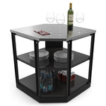 Newage Products Outdoor Kitchen Cabinets Aluminum Slate Grey Glass 90° Corner Shelf-65206-Garage Giant 