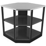 Newage Products Outdoor Kitchen Cabinets Aluminum Slate Grey Glass 90° Corner Shelf-65206-Garage Giant 