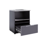 Newage Products Outdoor Kitchen Cabinets Aluminum Slate Grey Glass Kamado Cabinet-70205-Garage Giant 