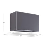 Newage Products Outdoor Kitchen Cabinets Aluminum Slate Grey Glass Wall Cabinet-65213-Garage Giant 