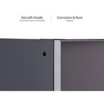 Newage Products Outdoor Kitchen Cabinets Aluminum Slate Grey Glass Wall Cabinet-65213-Garage Giant 