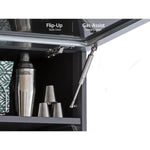 Newage Products Outdoor Kitchen Cabinets Aluminum Slate Grey Glass Wall Cabinet-65213-Garage Giant 