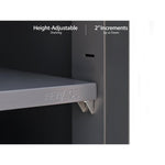 Newage Products Outdoor Kitchen Cabinets Aluminum Slate Grey Glass Wall Cabinet-65213-Garage Giant 