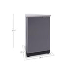 Newage Products Outdoor Kitchen Cabinets Aluminum Slate Grey Glass (X2) 45° Corner Cabinet-65205-Garage Giant 