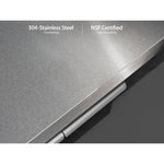 Newage Products Outdoor Kitchen Cabinets Slate Gray Aluminum 5-Piece Set With Prep Table-65262-Countertop Only-Garage Giant 