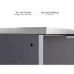 Newage Products Outdoor Kitchen Cabinets Slate Gray Aluminum 7-Piece Set With (X2) 45° Corner Cabinet-65266-Countertop Only-Garage Giant 