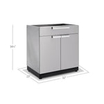 Newage Products Outdoor Kitchen Cabinets Stainless Steel 32" 2-Door Split Cabinet-70004-Garage Giant 