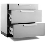 Newage Products Outdoor Kitchen Cabinets Stainless Steel 32" 3-Drawer Cabinet-70003-Garage Giant 