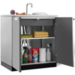 Newage Products Outdoor Kitchen Cabinets Stainless Steel 32" Sink Cabinet-70002-Garage Giant 