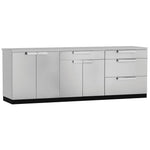 Newage Products Outdoor Kitchen Cabinets Stainless Steel 4-Piece Set With Bar Cabinet-65052-Countertop Only-Garage Giant 