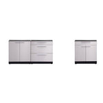 Newage Products Outdoor Kitchen Cabinets Stainless Steel 4-Piece Set With Bar Cabinet-65052-Countertop Only-Garage Giant 