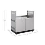 Newage Products Outdoor Kitchen Stainless Steel Gas Grill Cabinet-70007-33-Garage Giant 