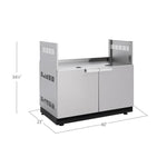 Newage Products Outdoor Kitchen Stainless Steel 40" Gas Grill Cabinet-70009-Garage Giant 