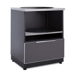 Newage Products Outdoor Kitchen Cabinets Aluminum Slate Grey Glass Kamado Cabinet-70205-Garage Giant 