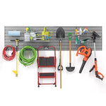 Newage Products Pro 3.0 Series 16 Sq. Ft. Steel Slatwall With 40-Pc Hook Kit-51800-Garage Giant 