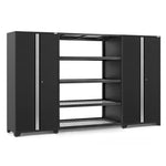 Newage Products Pro 3.0 Series 3-Piece Garage Cabinet Set With 72" Wall Mounted Rack-64340-Black-Garage Giant 