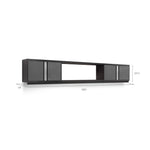 Newage Products Pro 3.0 Series 3-Piece Wall Cabinet Set With 56" Integrated Display Shelf-55987-Grey-Garage Giant 