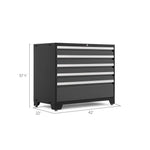 Newage Products Pro 3.0 Series 42" 5-Drawer Tool Cabinet-52633-Grey-Garage Giant 