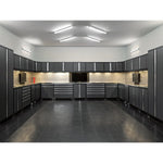 Newage Products Pro 3.0 Series 6-Piece Garage Cabinet Set With Utility Cart-55975-Grey-Bamboo Worktop-Garage Giant 