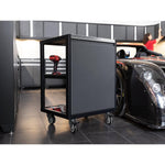 Newage Products Pro 3.0 Series 9-Piece Garage Cabinet Set With Utility Cart-56851-Grey-Bamboo Worktop-Garage Giant 