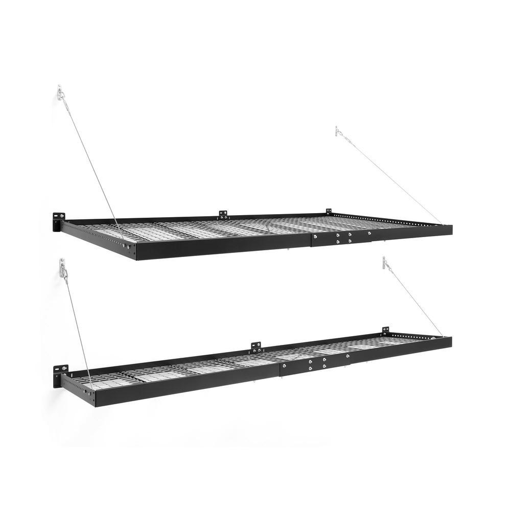 Newage Products Pro 3.0 Series Garage Shelves (2Ft. x 8Ft. + 4Ft. x 8Ft.)-40408-Black-Garage Giant