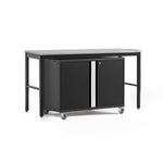 Newage Products Pro 3.0 Series Black 42" Base Cabinet And Workbench With Worktop-64349-Stainless Steel Worktop-Garage Giant 